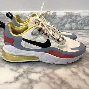 Nike Women's Air Max 270 React Bauhaus Phantom Black Blue Shoe AT6174-002 Size 9